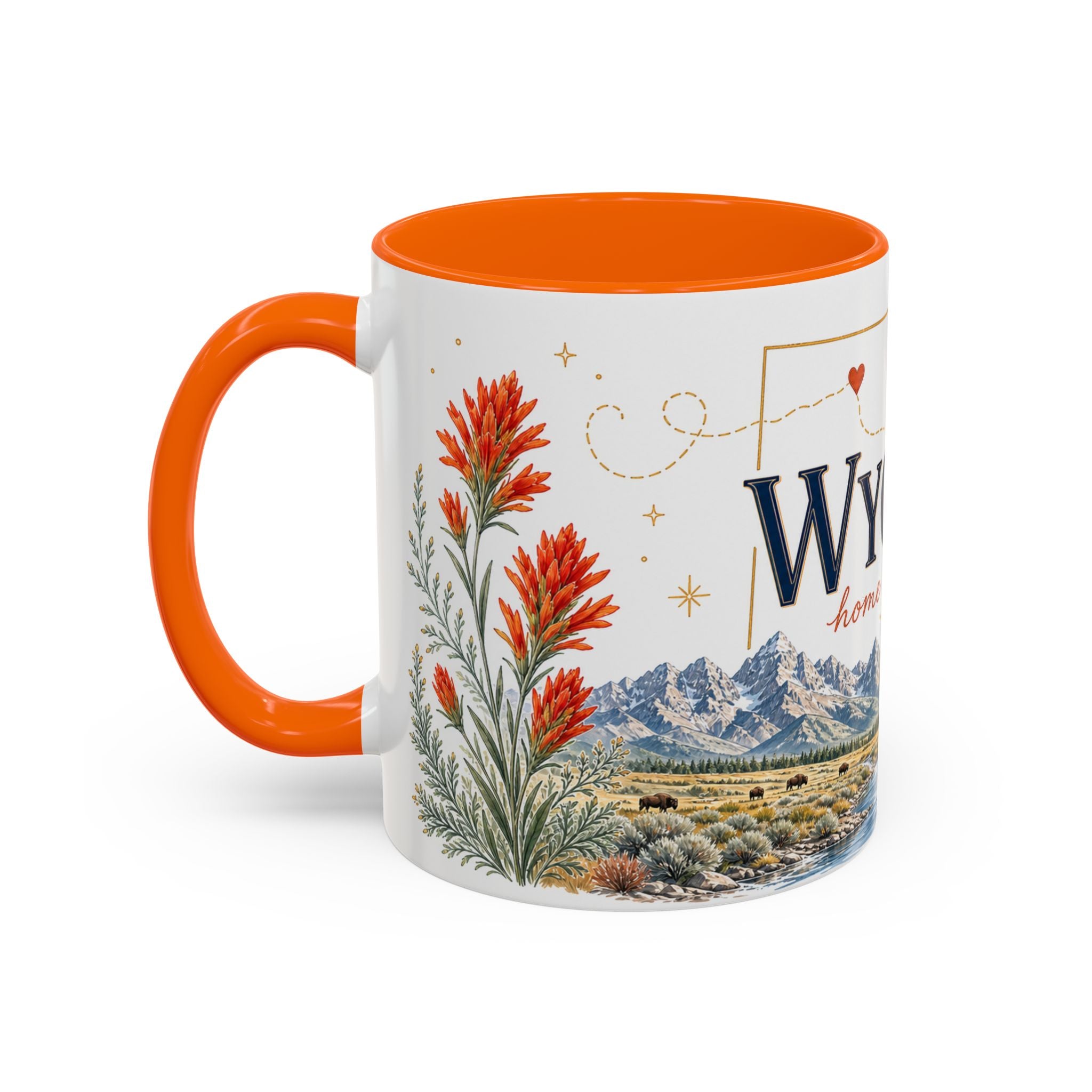 Wyoming Home State Mug | Moving Away Gift | Long Distance Friendship Coffee Cup | 11oz 15oz Accent Mug