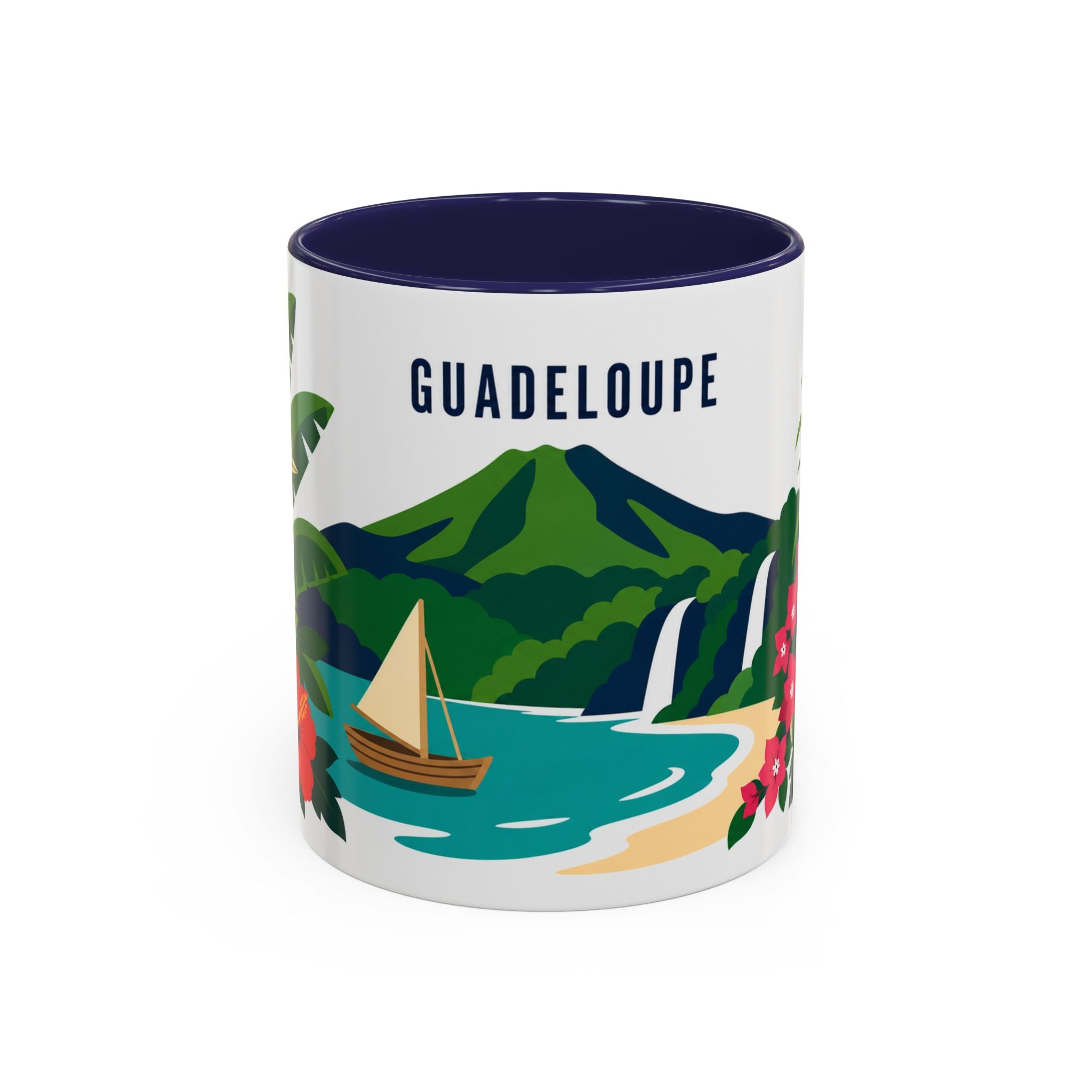 Guadeloupe Coffee Mug | Travel Souvenir Accent Mug | Country Gift Ceramic Cup 11oz 15oz
