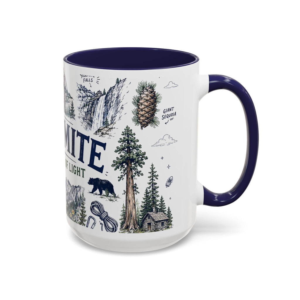 Yosemite National Park Coffee Mug | Hiking Camping Nature Gift | Accent Color Ceramic 11oz 15oz