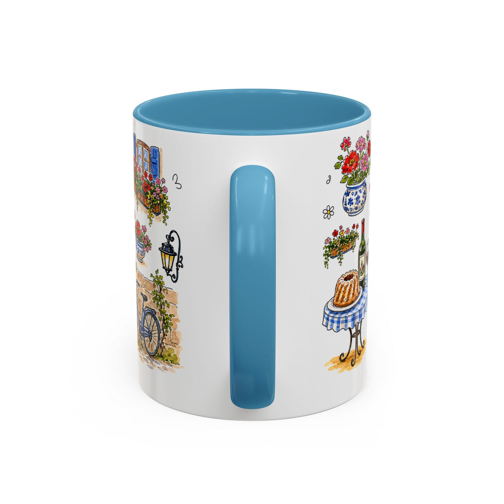 Eguisheim Illustrated Travel Mug | Alsace France Souvenir Accent Coffee Mug | 11oz 15oz Ceramic Cup