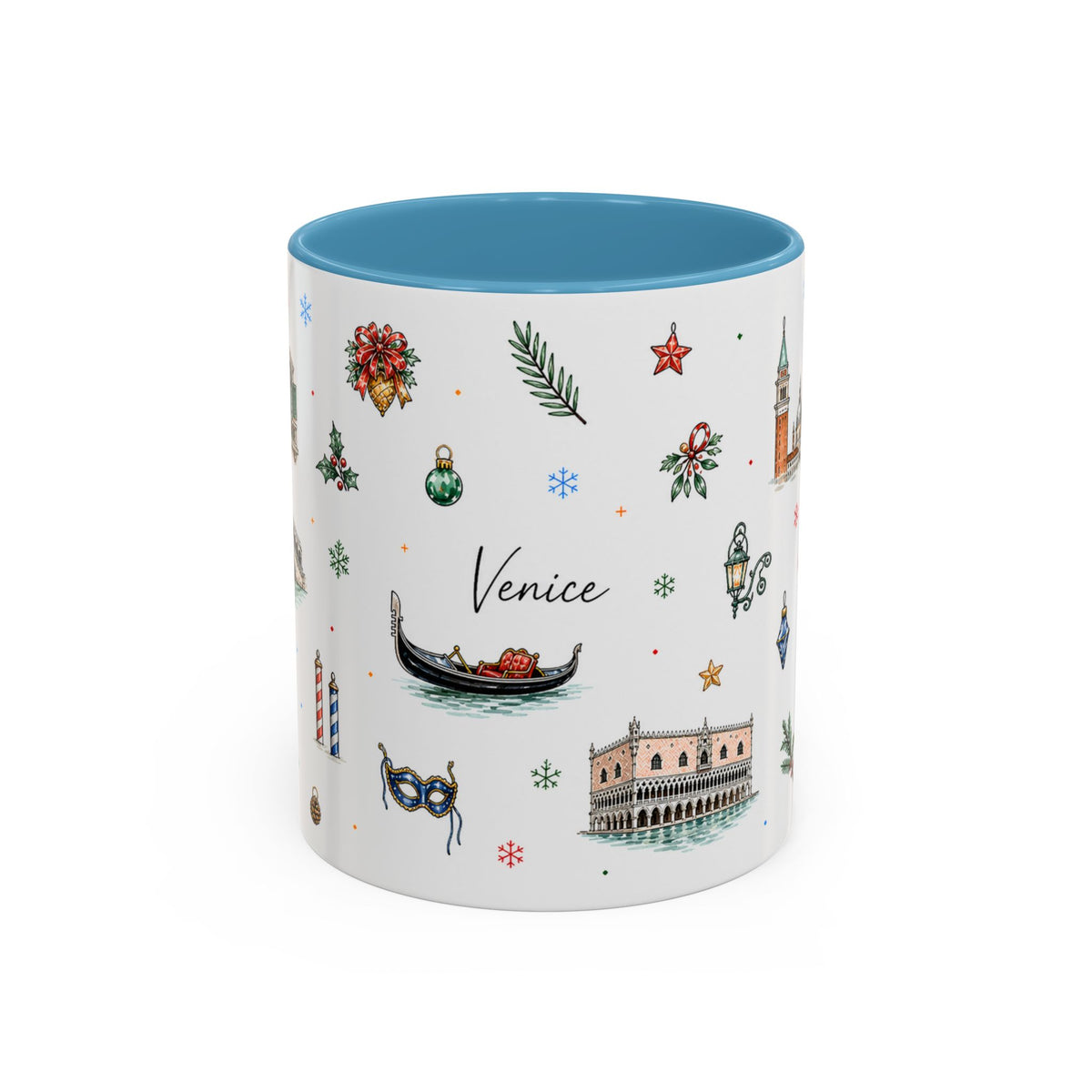 Venice Christmas Mug | Watercolor City Souvenir, Travel Memory Cup