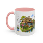 Giethoorn Illustrated Travel Mug | Netherlands Souvenir Accent Coffee Mug | 11oz 15oz Ceramic Cup