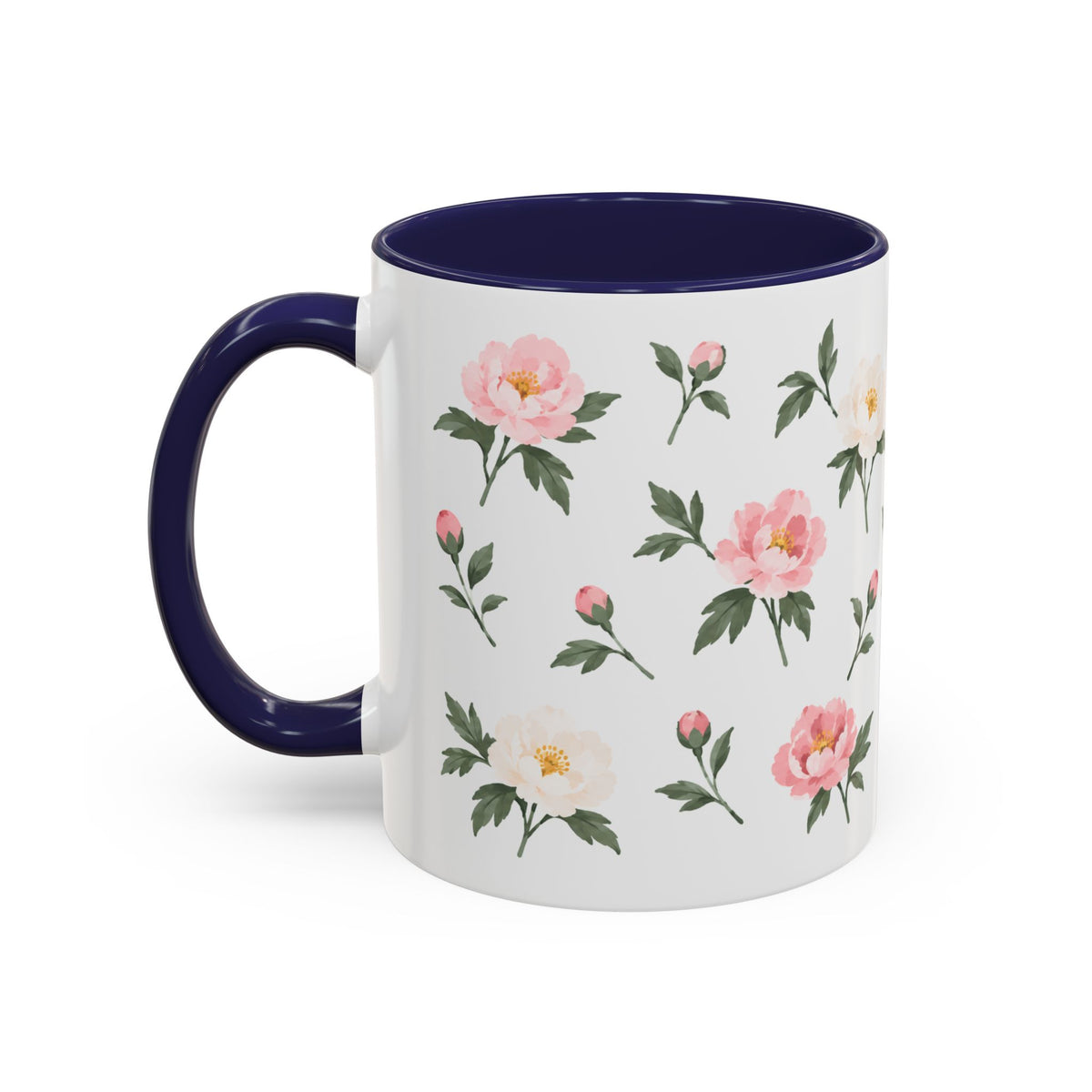 Indiana Peony Mug, State Flower Floral Coffee Cup, 11oz Botanical Gift