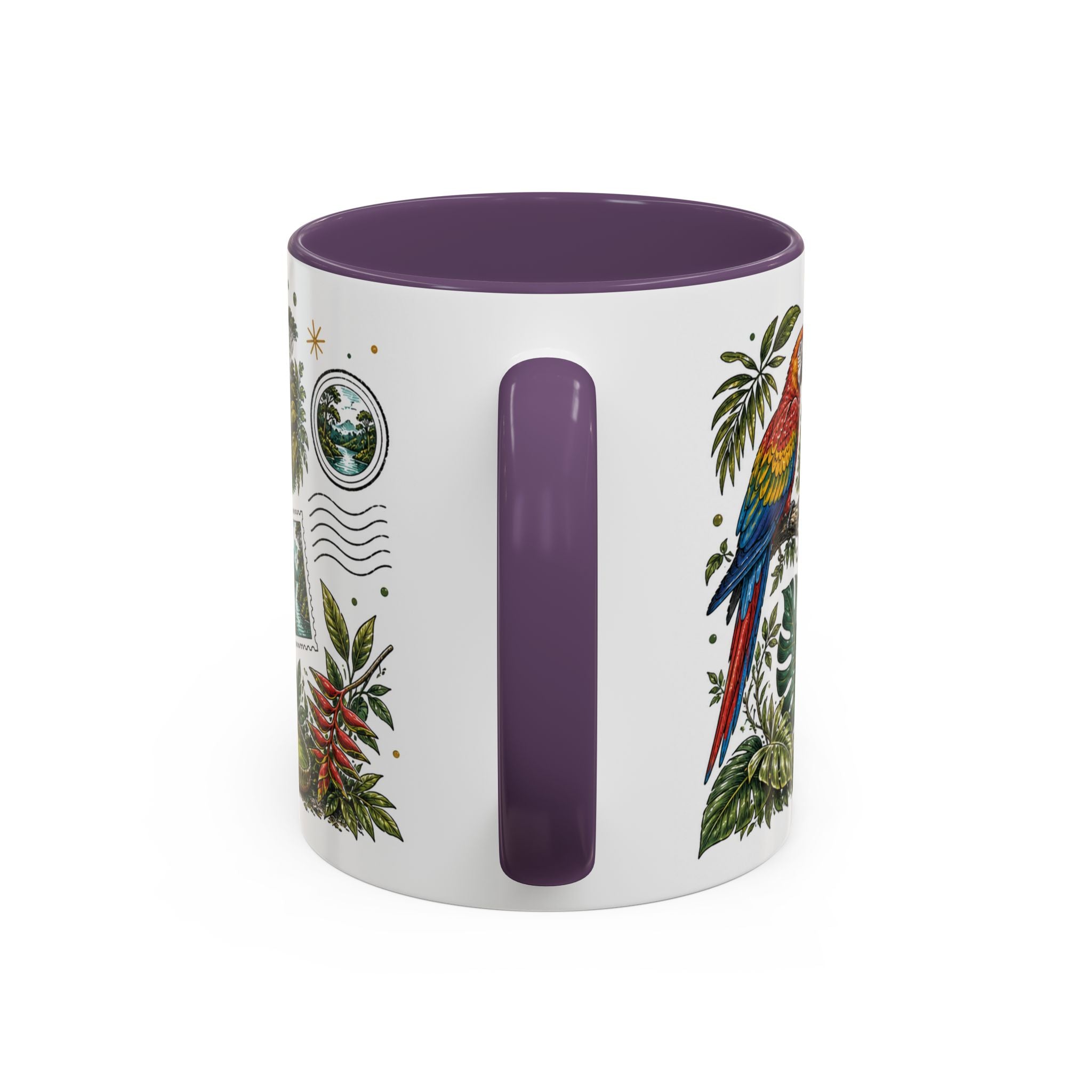 Amazon Rainforest Coffee Mug | Travel Destination Souvenir Gift | Accent Color Ceramic 11oz 15oz