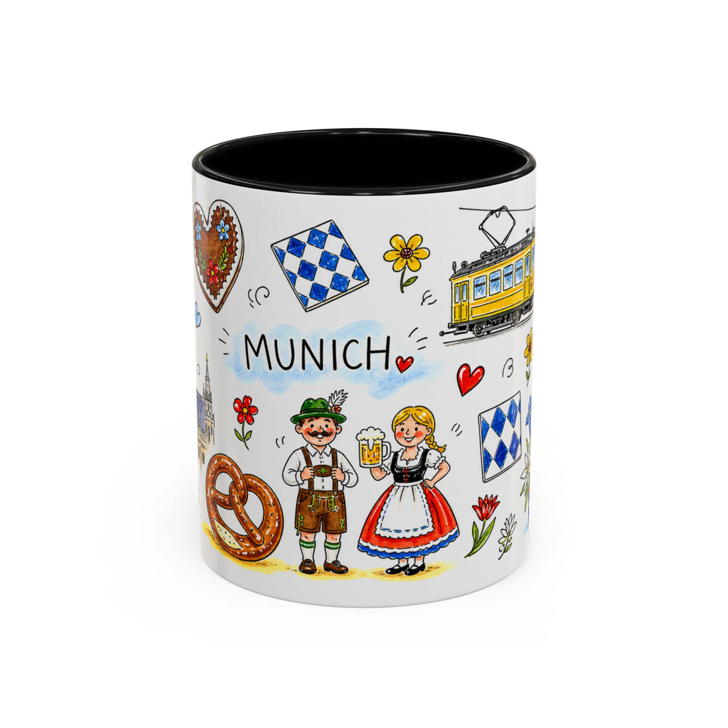 Munich Travel Mug | European City Souvenir Accent Coffee Mug | 11oz 15oz Ceramic Cup