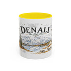 Denali National Park Coffee Mug | Alaska National Park Hiking Gift | Accent Color Ceramic 11oz 15oz