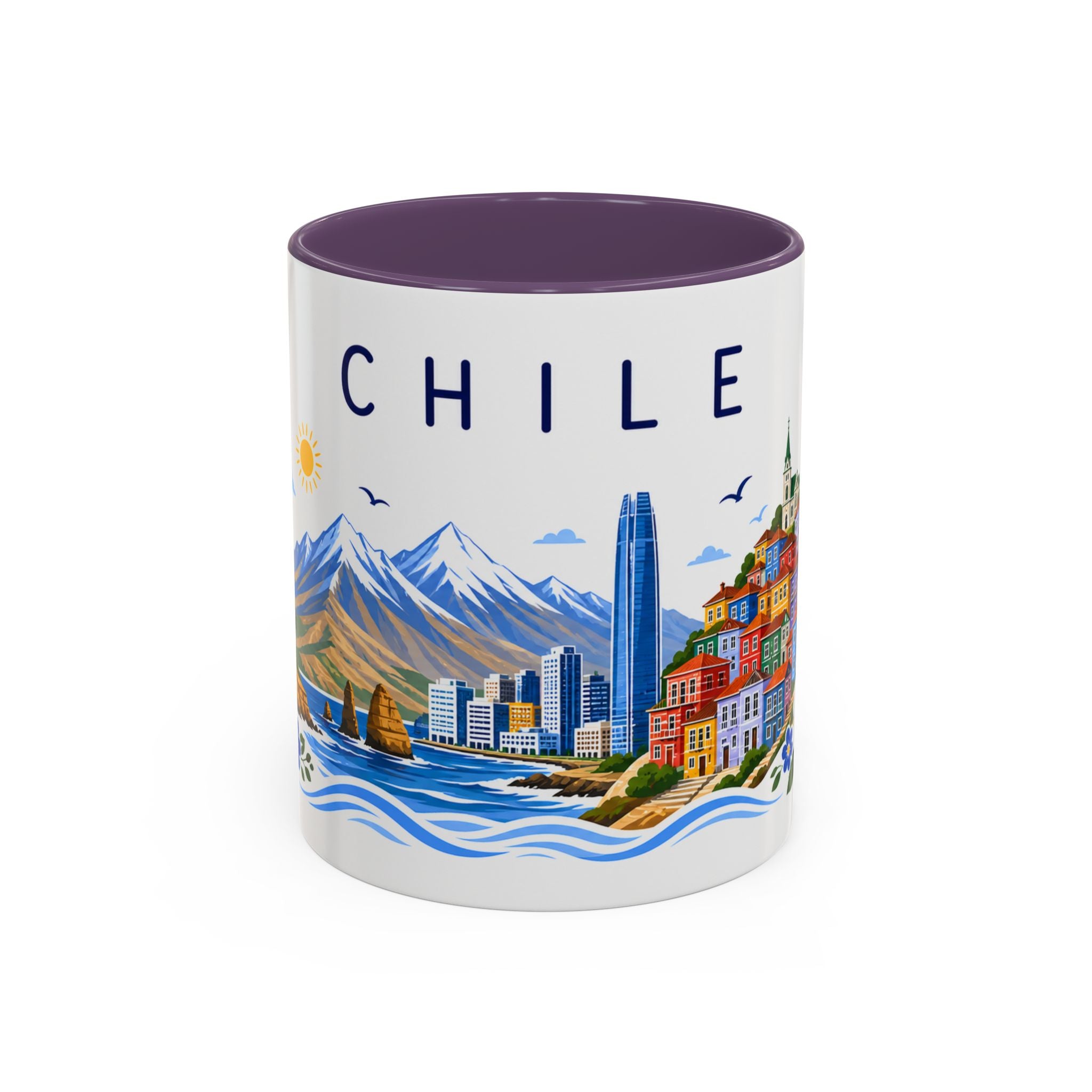Chile Coffee Mug | Travel Souvenir Accent Mug | Place Gift Ceramic Cup 11oz 15oz