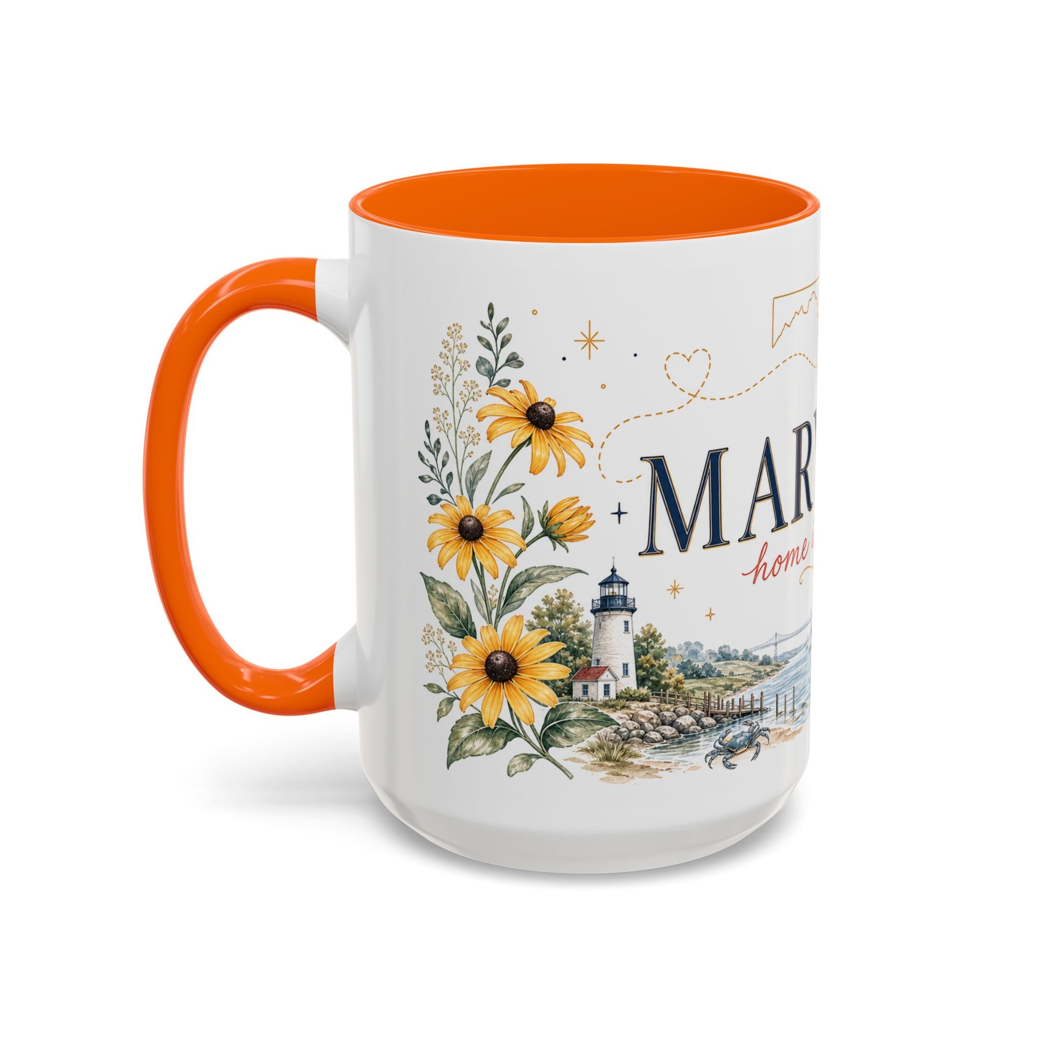 Maryland State Map Mug | Homesick Gift, Long Distance Friendship Coffee Cup (11oz 15oz)
