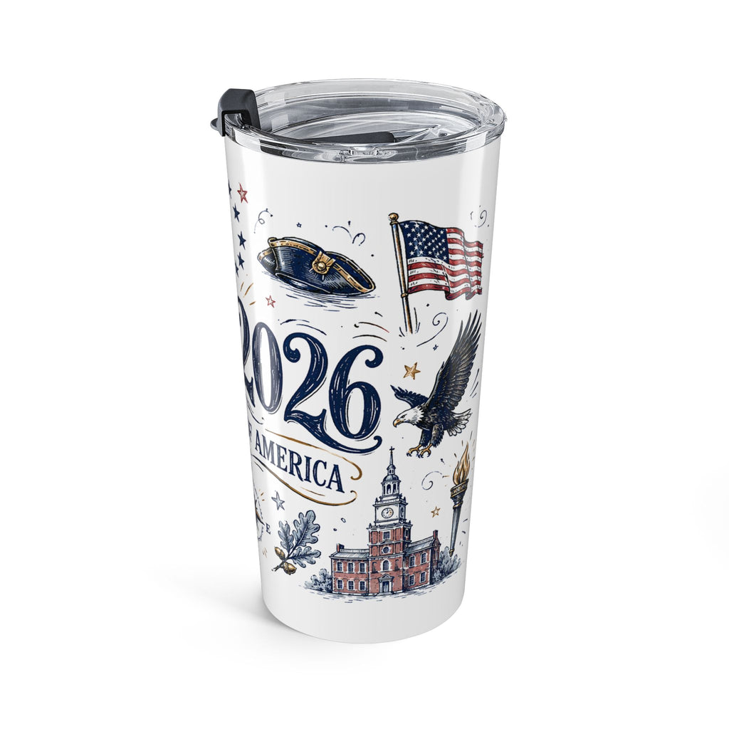 America 250 20oz Tumbler | 1776-2026 Patriotic 4th of July Gift | Insulated Stainless Steel Travel Cup