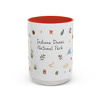 Indiana Dunes National Park Christmas Mug | Watercolor Travel Souvenir | Holiday Gift | Accent Ceramic Coffee Cup 11oz 15oz
