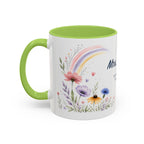 Personalized Kindergarten Teacher Mug | Custom Name Wildflower Rainbow Cup | Back to School Gift