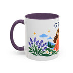 Gemini Zodiac Coffee Mug | Twins and Floral Design | Astrology Birthday Gift | 11 oz 15 oz Ceramic Accent Mug