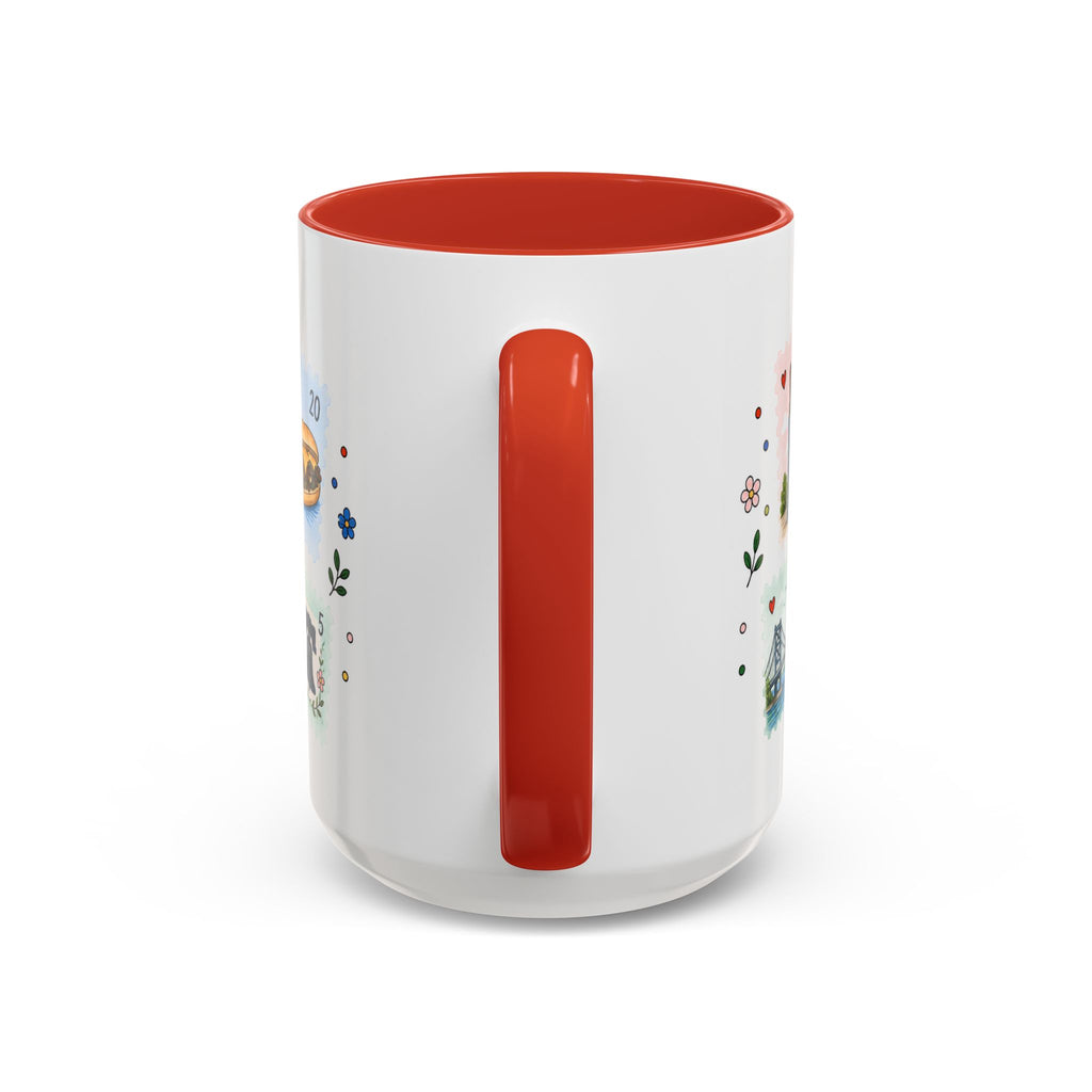 Philadelphia Coffee Mug | Postage Stamp Collage Mug | Travel Souvenir Accent Cup 11oz 15oz