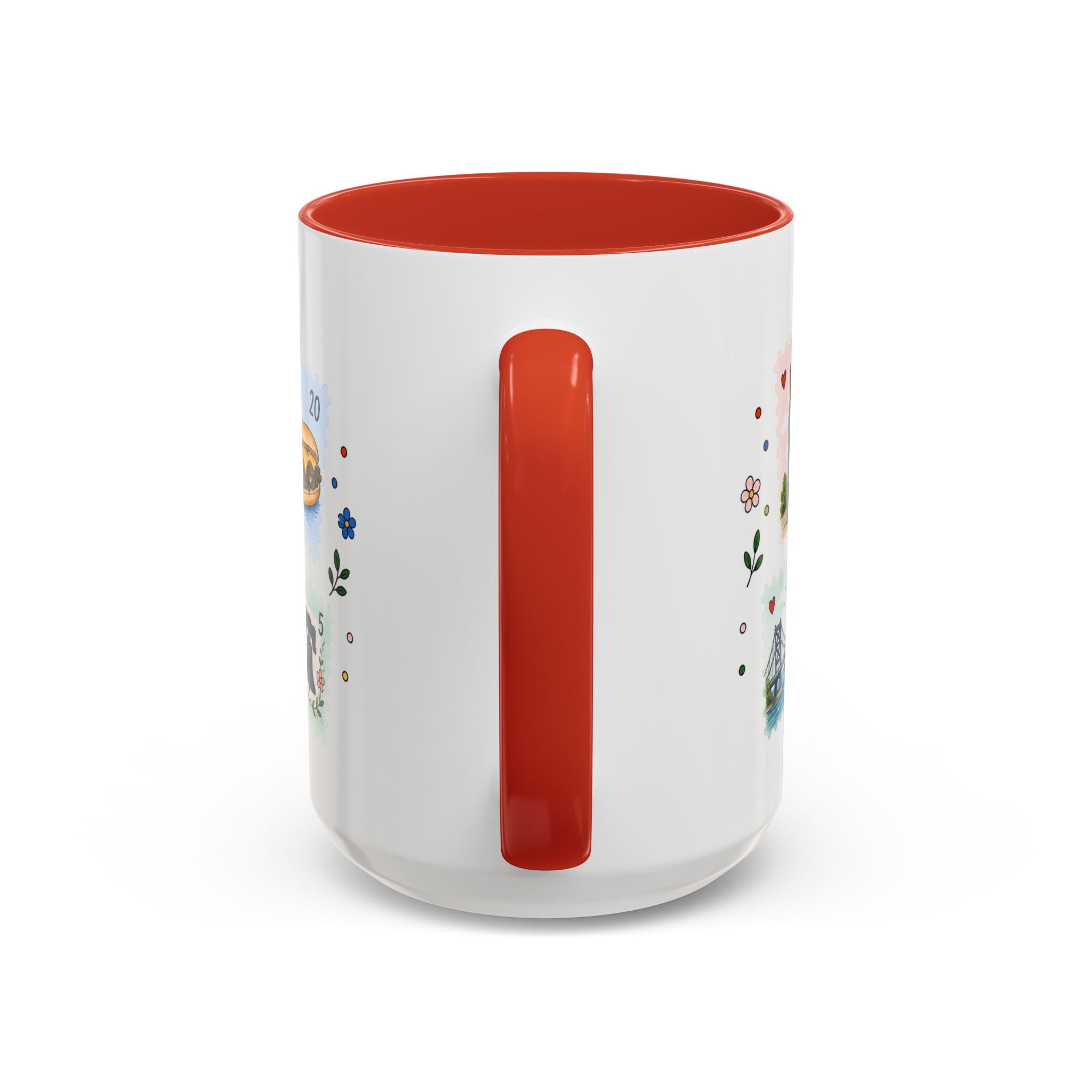 Philadelphia Coffee Mug | Postage Stamp Collage Mug | Travel Souvenir Accent Cup 11oz 15oz