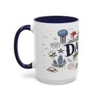 Dallas Coffee Mug | Texas Souvenir City Gift | Accent Color Ceramic 11oz 15oz