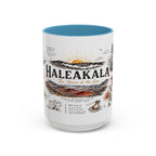 Haleakala National Park Coffee Mug | Hawaii Maui Sunrise Crater Gift | Accent Color Ceramic 11oz 15oz