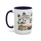 Las Vegas Coffee Mug | United States Travel Souvenir | Vintage Illustrated City Gift | 11 oz 15 oz Accent Mug