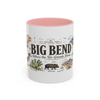 Big Bend National Park Coffee Mug | Texas Desert River Canyon Hiking Gift | Accent Color Ceramic 11oz 15oz