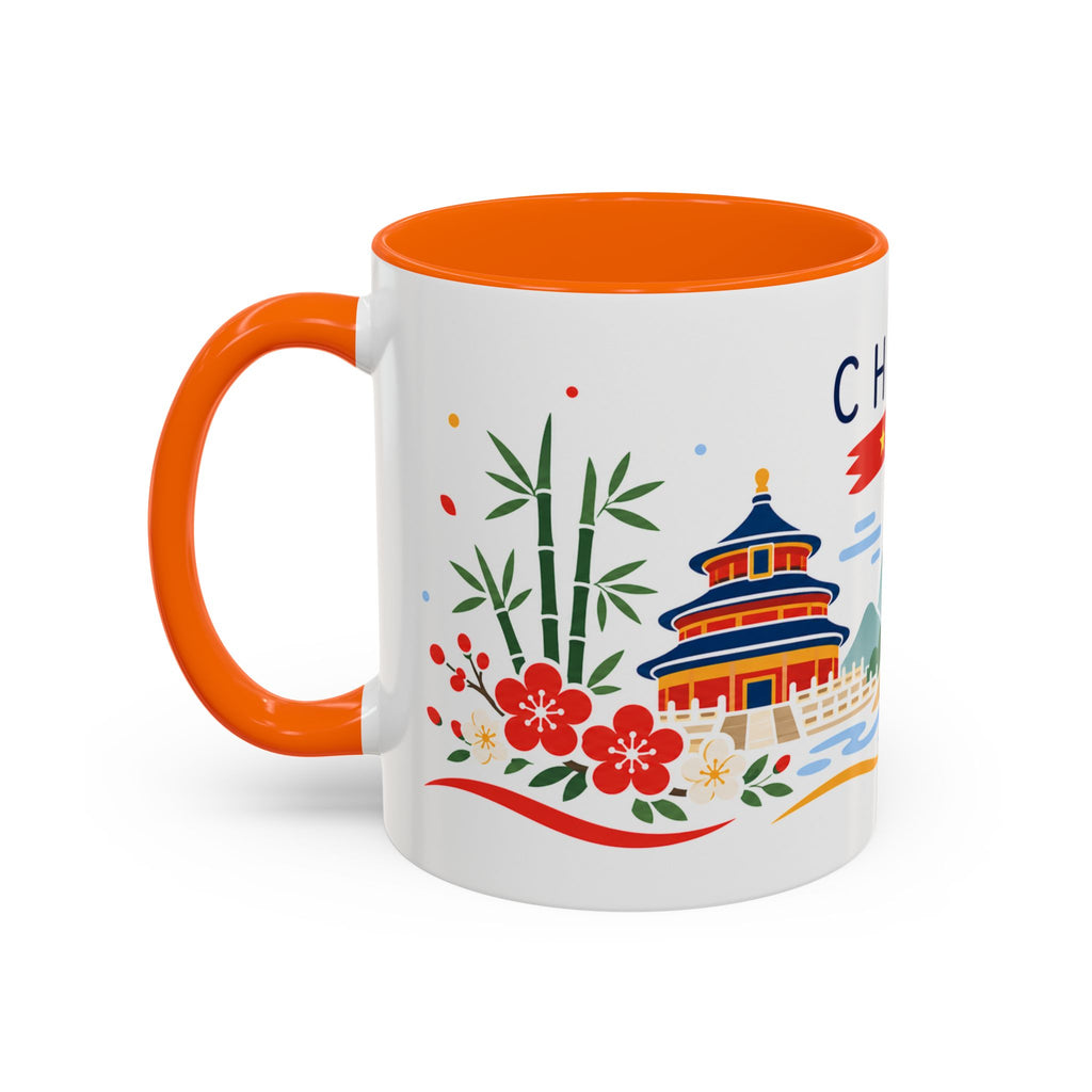 China Coffee Mug | Travel Souvenir Accent Mug | Country Gift Ceramic Cup 11oz 15oz