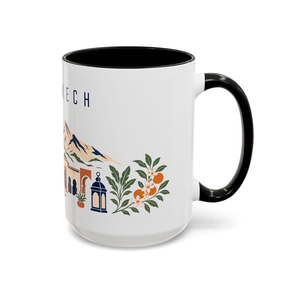 Marrakech Coffee Mug | Morocco Travel Souvenir | Porcelain Decal City Gift | 11oz 15oz Accent Mug
