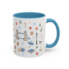 London Christmas Mug | Watercolor City Souvenir, Travel Memories, Ceramic Coffee Cup
