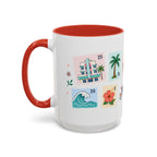 Miami Coffee Mug | Postage Stamp Collage Mug | Travel Souvenir Accent Cup 11oz 15oz