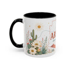 Arizona State Map Mug | Desert Landscape, Botanical Accents, Homesick Gift