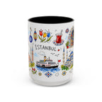 Istanbul Travel Mug | European City Souvenir Accent Coffee Mug | 11oz 15oz Ceramic Cup