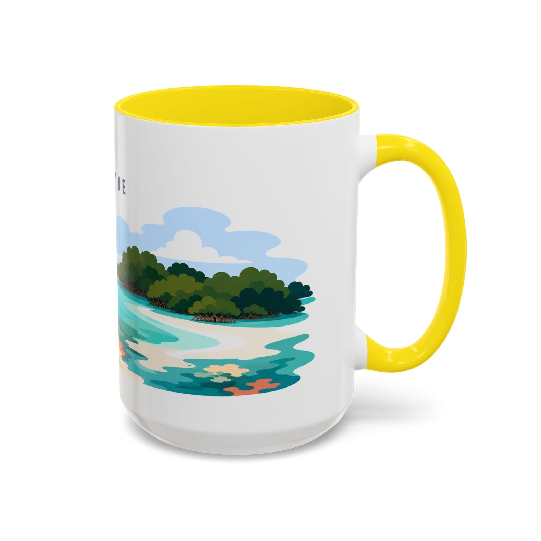 Biscayne National Park Coffee Mug | Solid Color Block Park Souvenir | 11oz 15oz Accent Mug