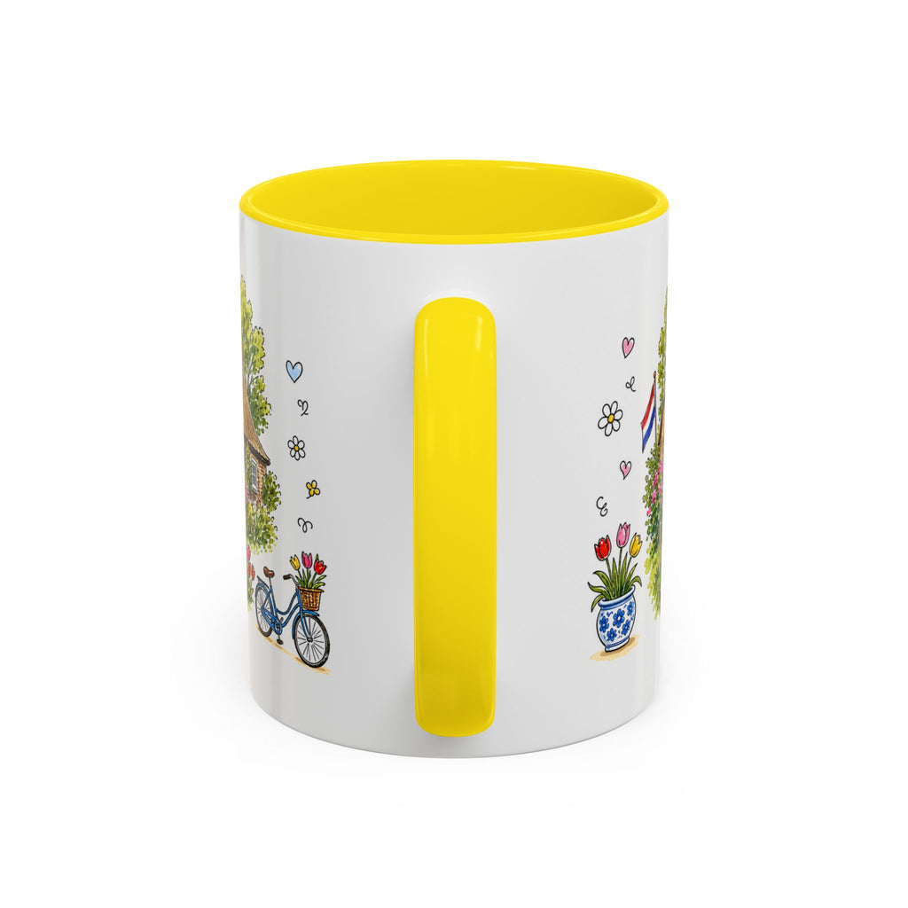 Giethoorn Illustrated Travel Mug | Netherlands Souvenir Accent Coffee Mug | 11oz 15oz Ceramic Cup