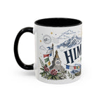 Himalaya Coffee Mug | Travel Destination Souvenir Gift | Accent Color Ceramic 11oz 15oz