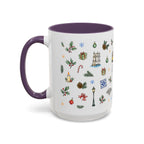 Lisbon Christmas Mug | Watercolor City Souvenir | Ceramic Coffee Cup 11oz 15oz