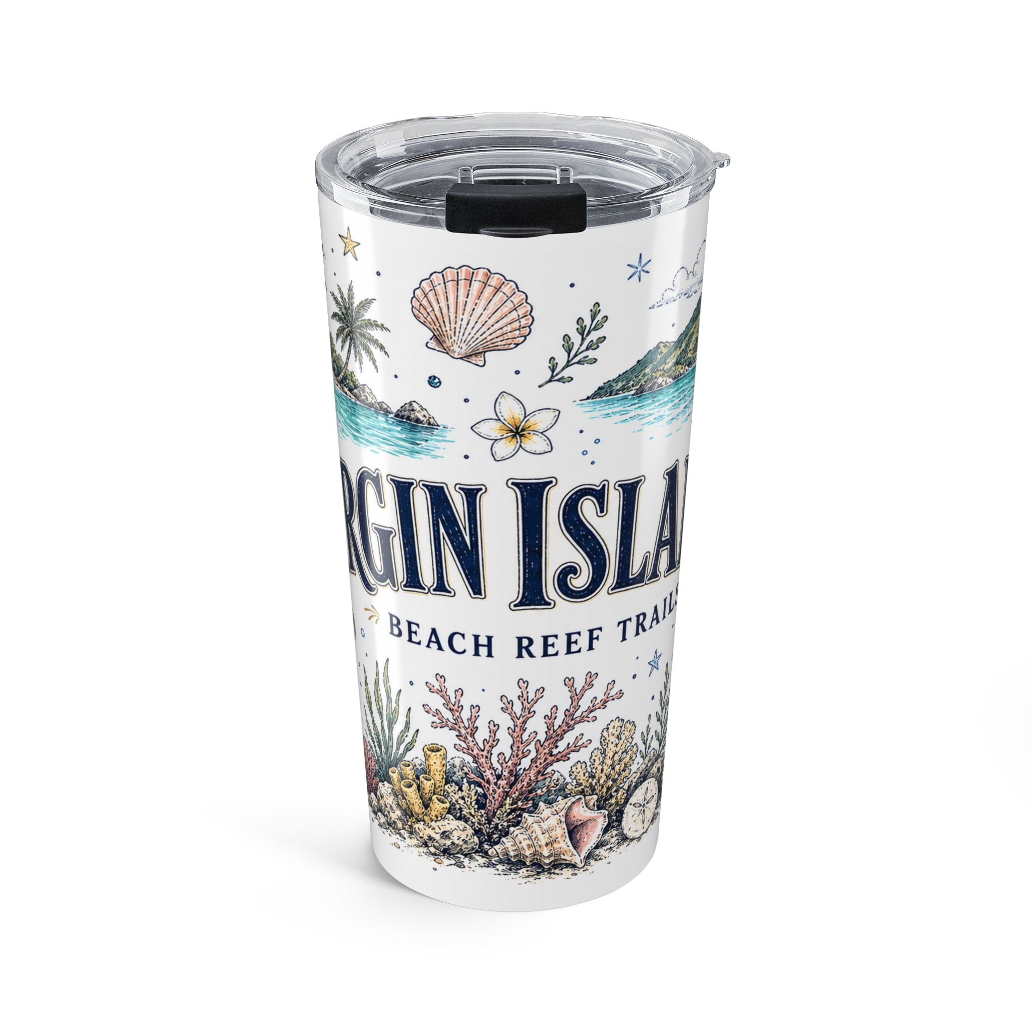 Virgin Islands National Park 20oz Tumbler | Caribbean Beach Snorkeling Reef Gift | Insulated Stainless Steel Travel Cup