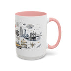 New York City Coffee Mug | New York Souvenir Travel Gift | Accent Color Ceramic 11oz 15oz