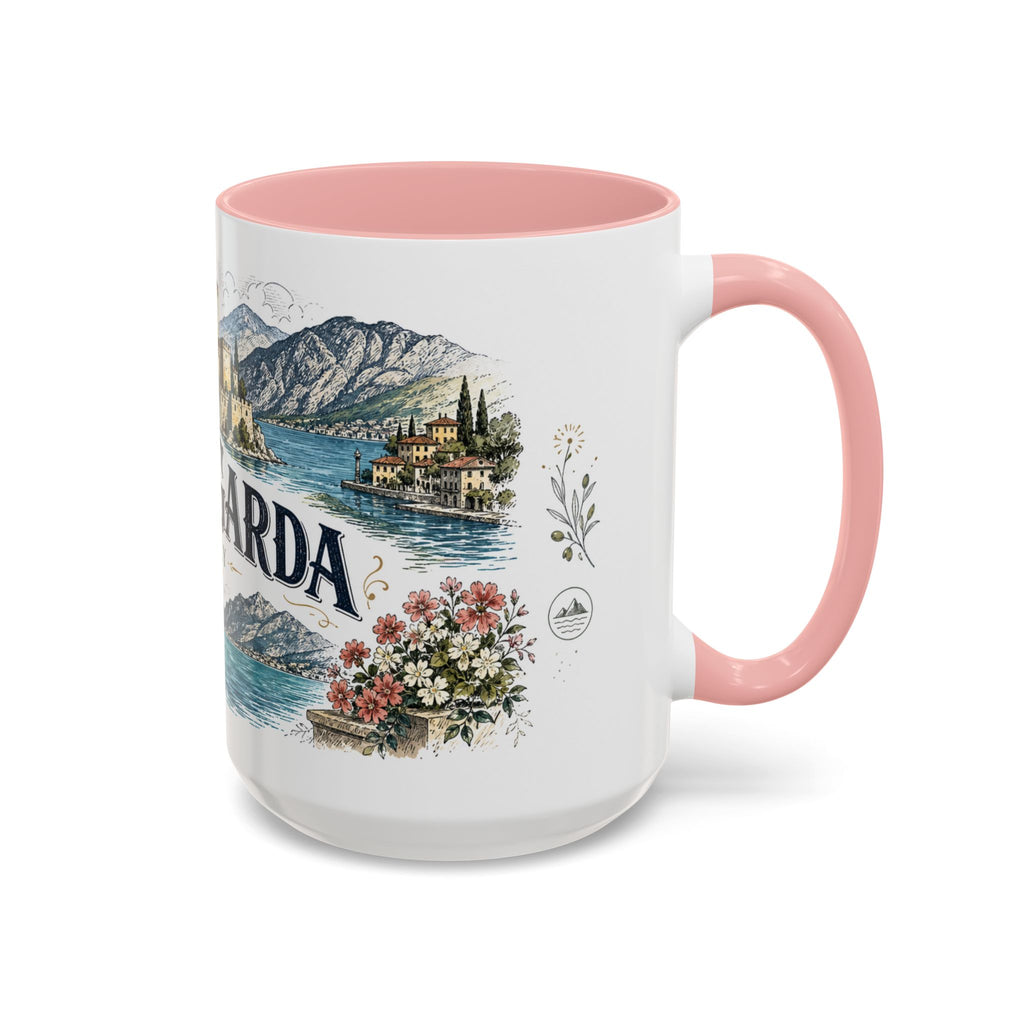 Lake Garda Mug, Italy Travel Souvenir, Bucket List Gift, Accent Ceramic Coffee Mug 11oz 15oz