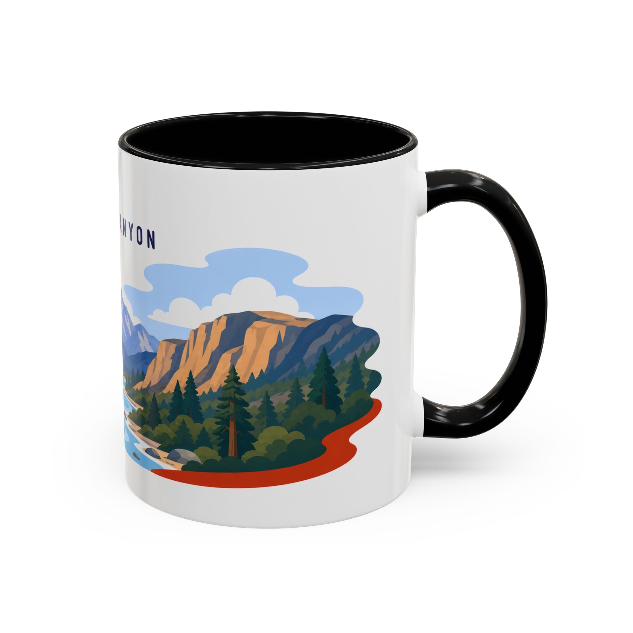 Kings Canyon National Park Coffee Mug | Solid Color Block Park Souvenir | 11oz 15oz Accent Mug