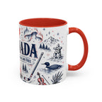 O Canada True North Coffee Mug | Canadian Pride Gift | Accent Color Ceramic 11oz 15oz