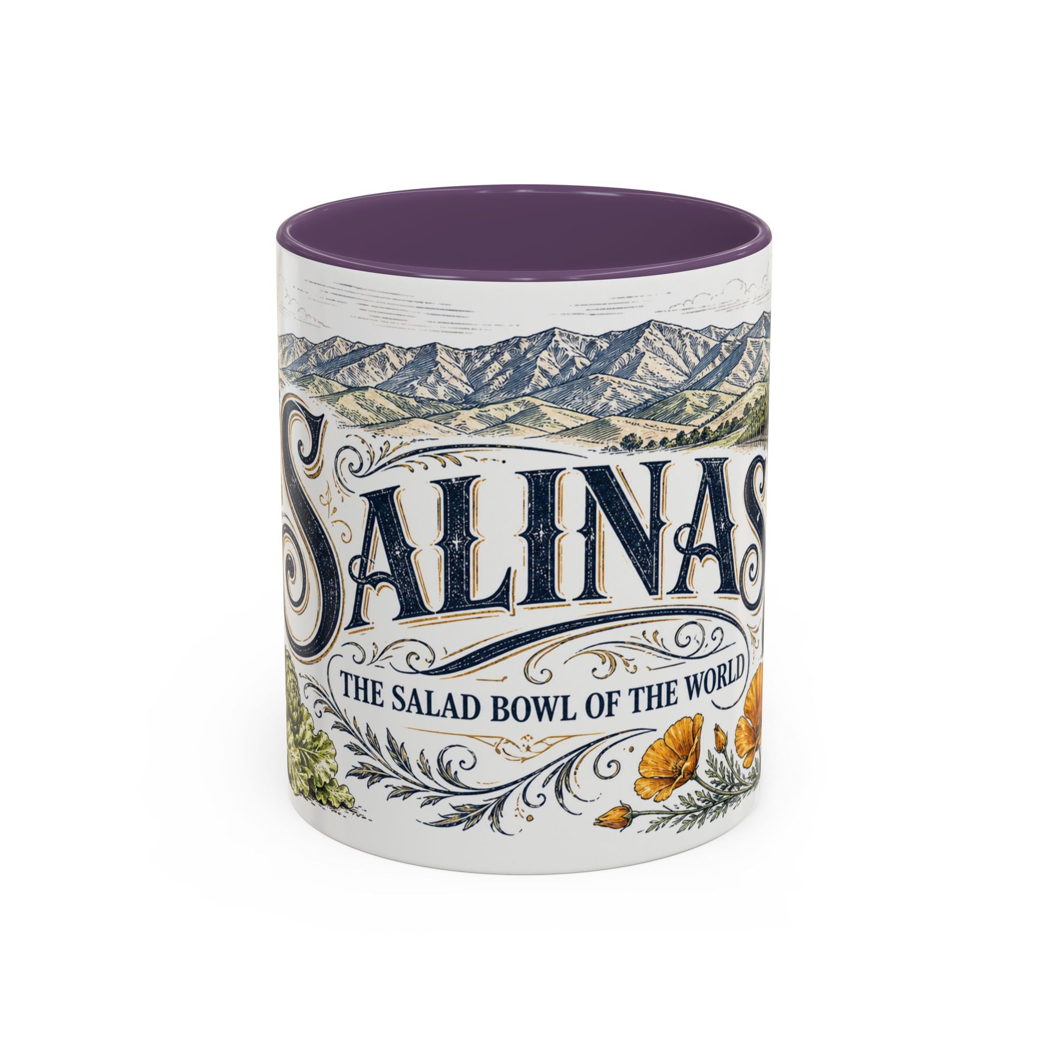 Salinas Coffee Mug | United States Travel Souvenir | Vintage Illustrated City Gift | 11 oz 15 oz Accent Mug