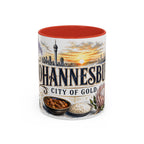 Johannesburg Coffee Mug | South Africa Travel Souvenir | Vintage Illustrated City Gift | 11 oz 15 oz Accent Mug