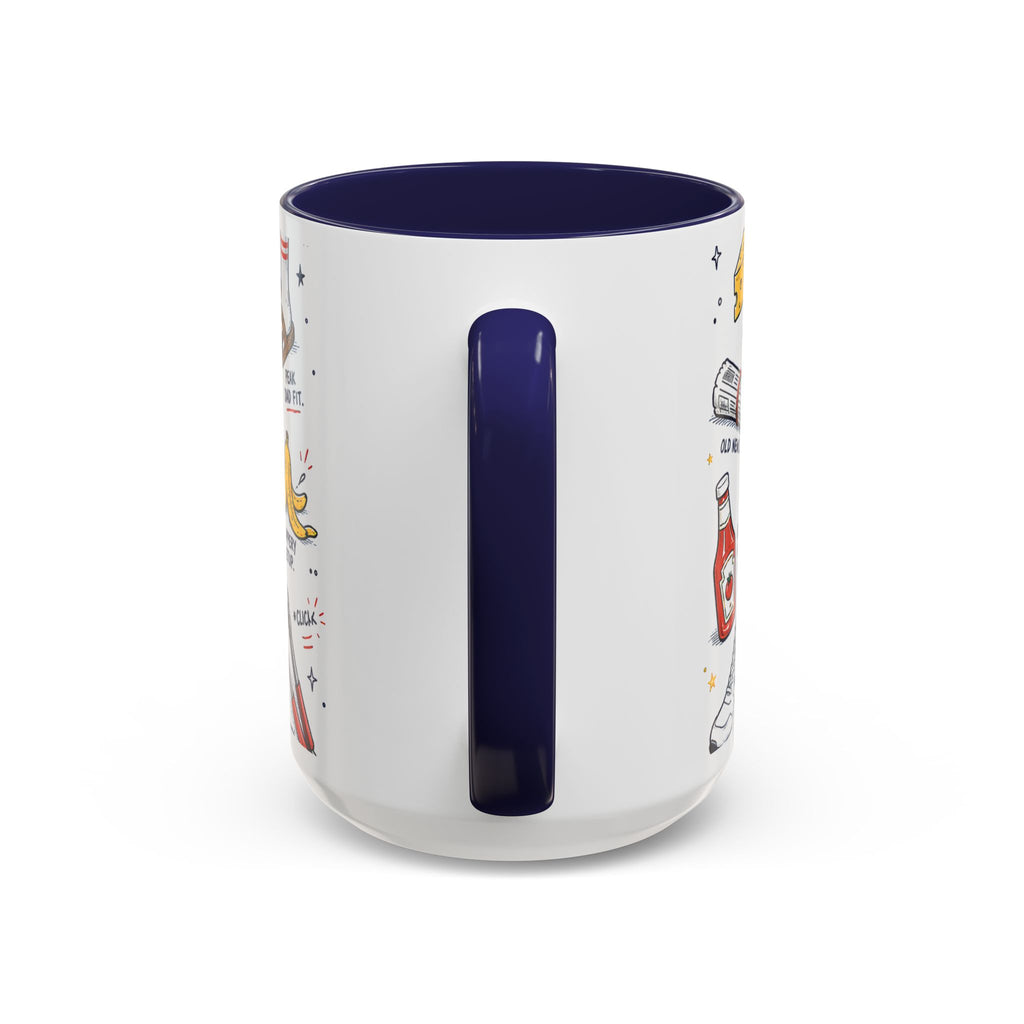 Dad Jokes Sorry Not Sorry Coffee Mug | Father's Day Gift for Dad | Accent Color Ceramic 11oz 15oz