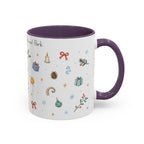 Rocky Mountain National Park Christmas Mug | Watercolor Travel Souvenir | Holiday Gift | Accent Ceramic Coffee Cup 11oz 15oz