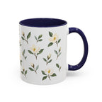 Georgia Sweetbay Magnolia Mug, State Flower Floral Coffee Cup, 11oz Botanical Gift
