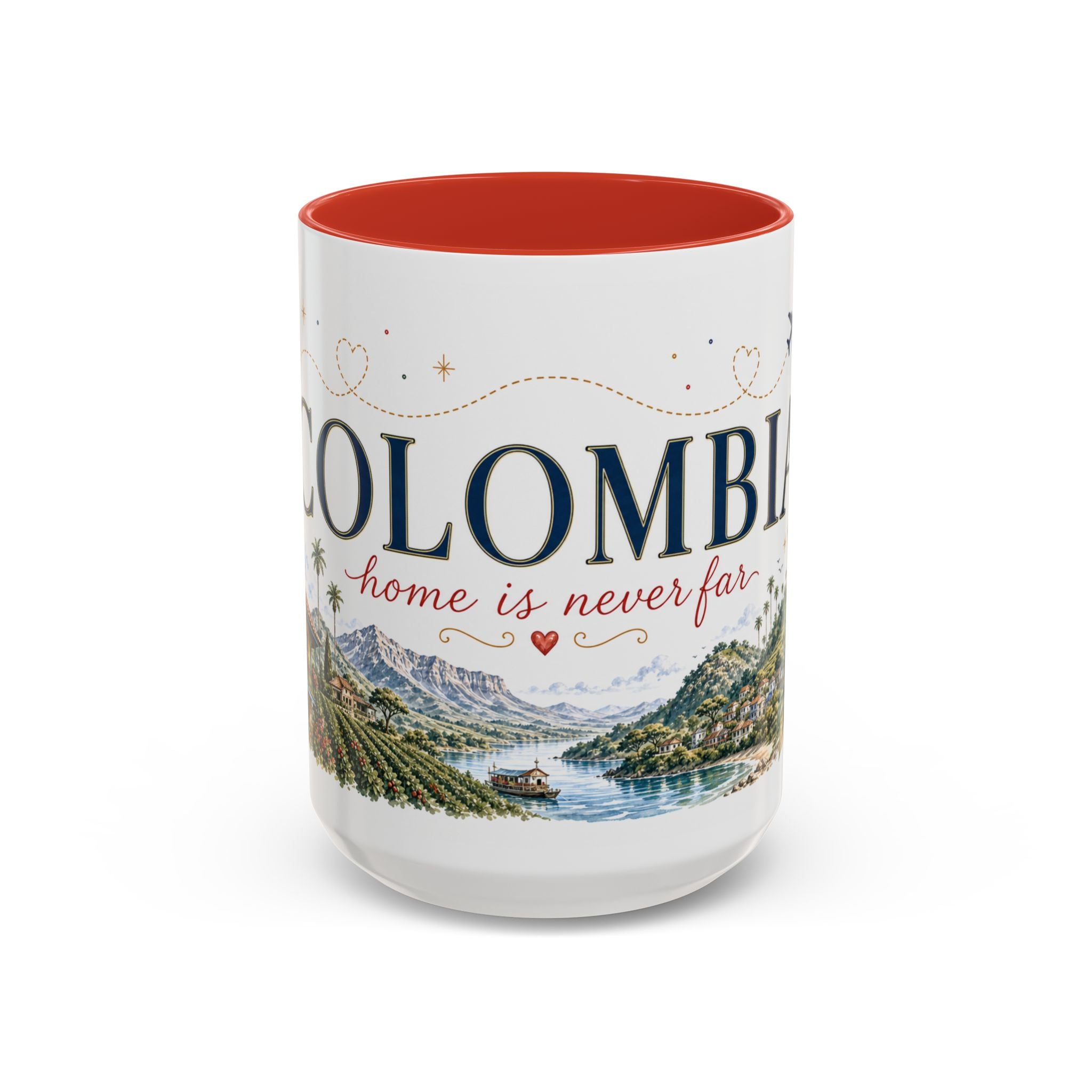 Colombia Home Country Mug | Moving Away Gift | Long Distance Friendship | 11 oz 15 oz Accent Mug