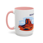 Monument Valley Coffee Mug | Travel Destination Souvenir Gift | Accent Color Ceramic 11oz 15oz