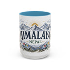 Himalaya Coffee Mug | Travel Destination Souvenir Gift | Accent Color Ceramic 11oz 15oz
