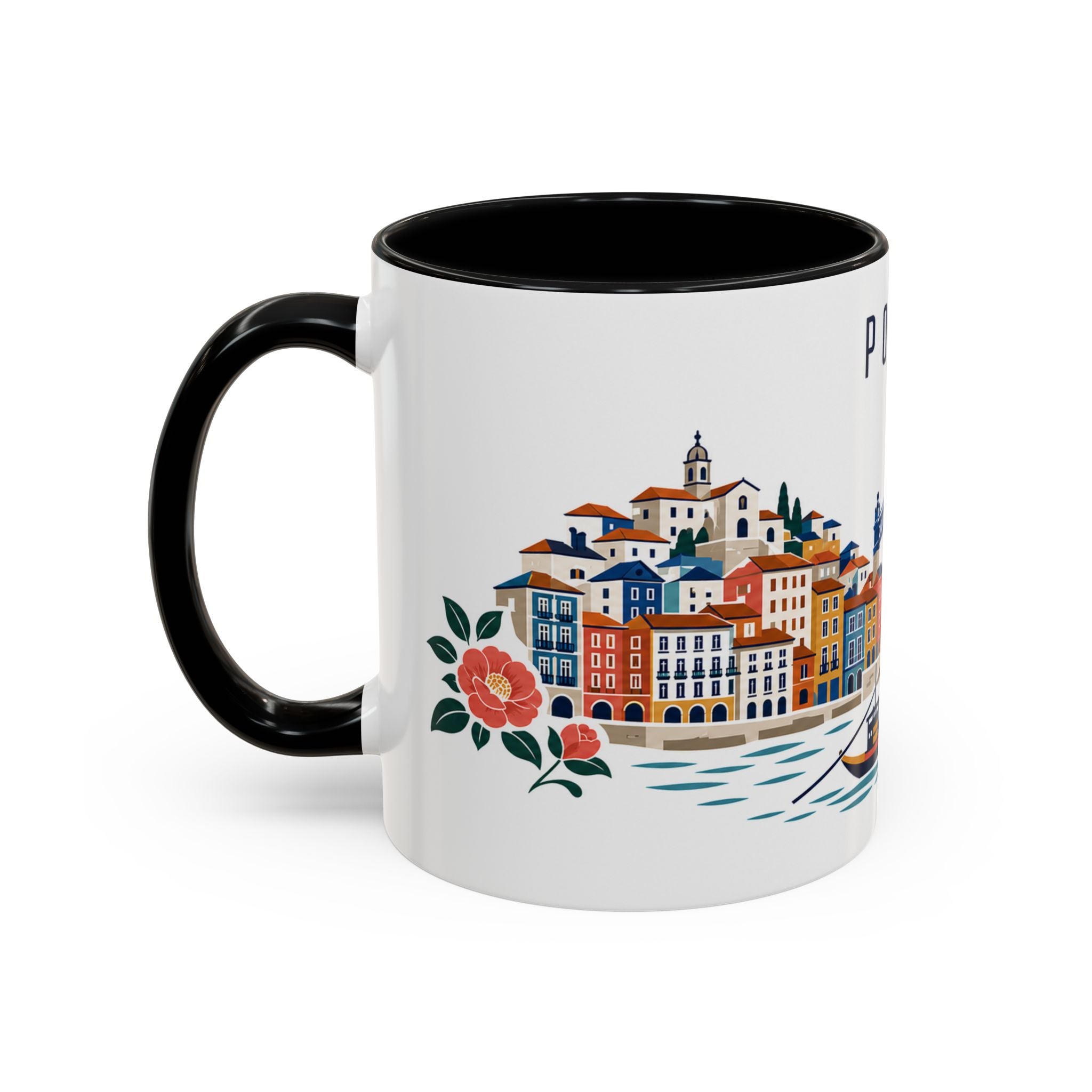 Porto Coffee Mug | Portugal Travel Souvenir | Porcelain Decal City Gift | 11oz 15oz Accent Mug