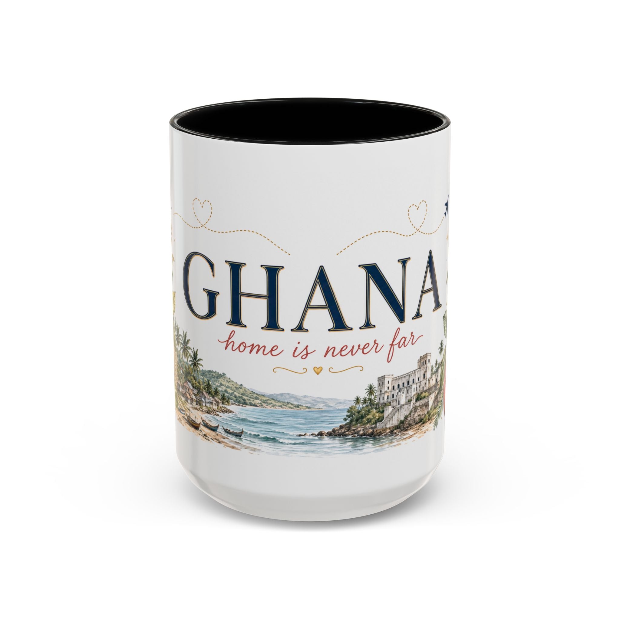 Ghana Home Country Mug | Moving Away Gift | Long Distance Friendship | 11 oz 15 oz Accent Mug