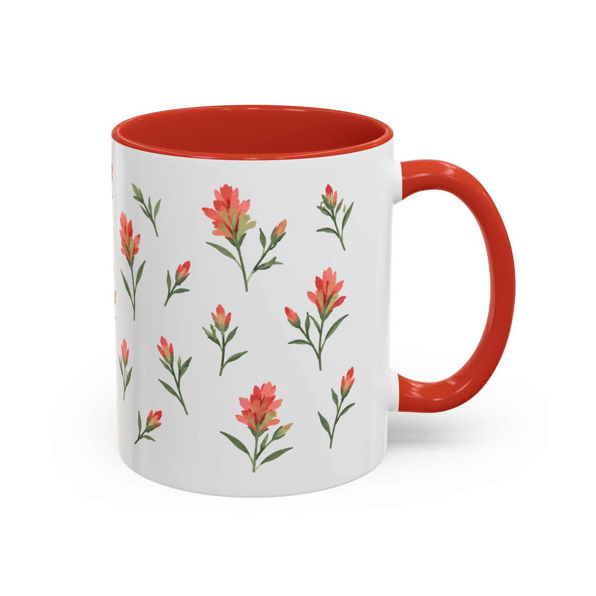 Wyoming Indian Paintbrush Mug, State Flower Floral Coffee Cup, 11oz Botanical Gift