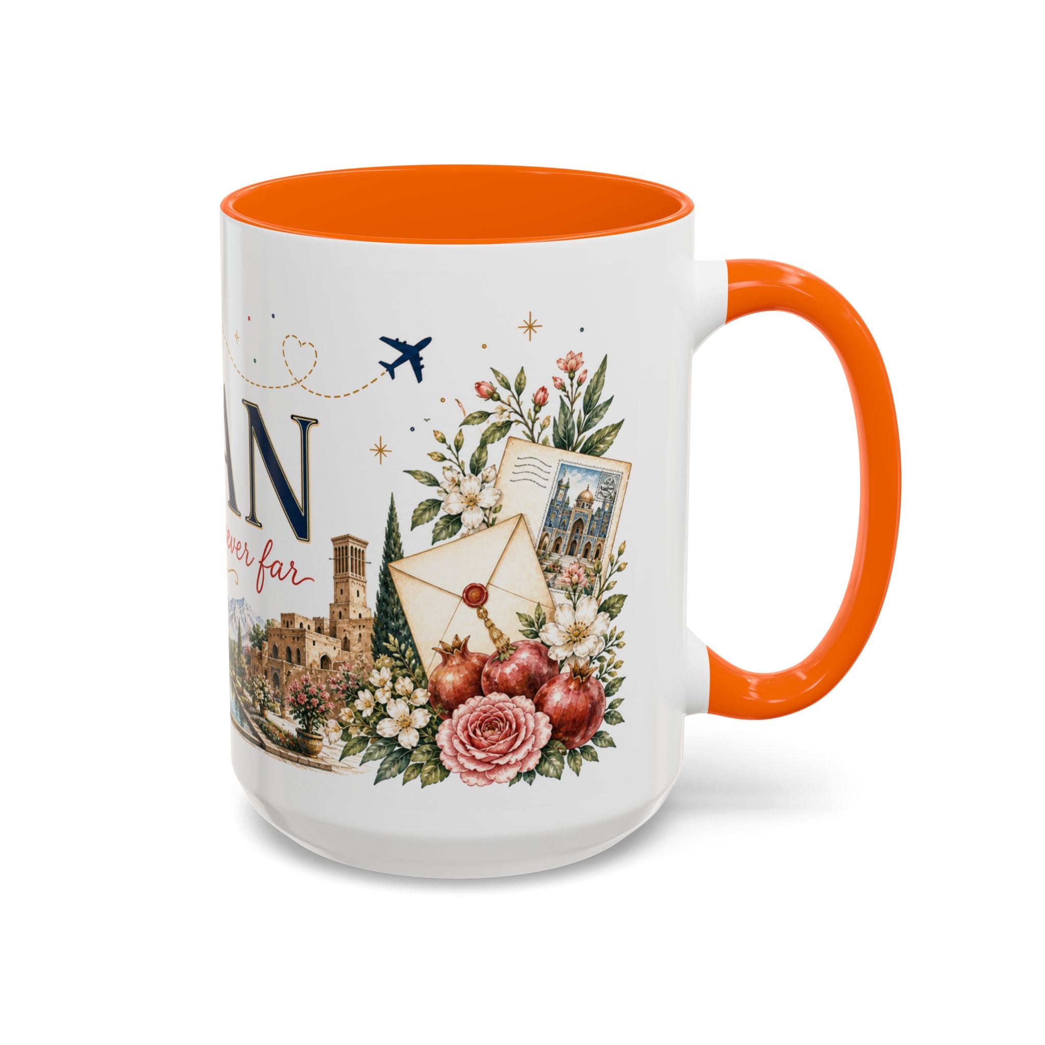 Iran Home Country Mug | Moving Away Gift | Long Distance Friendship | 11 oz 15 oz Accent Mug