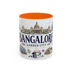 Bangalore Coffee Mug | India Souvenir Travel Gift | Accent Color Ceramic 11oz 15oz